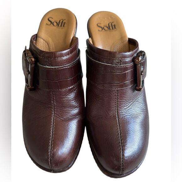 Sofft Women's Aviano Clogs, Mahogany, Size 8. Approx 3.5” Heel. - Picture 3 of 8